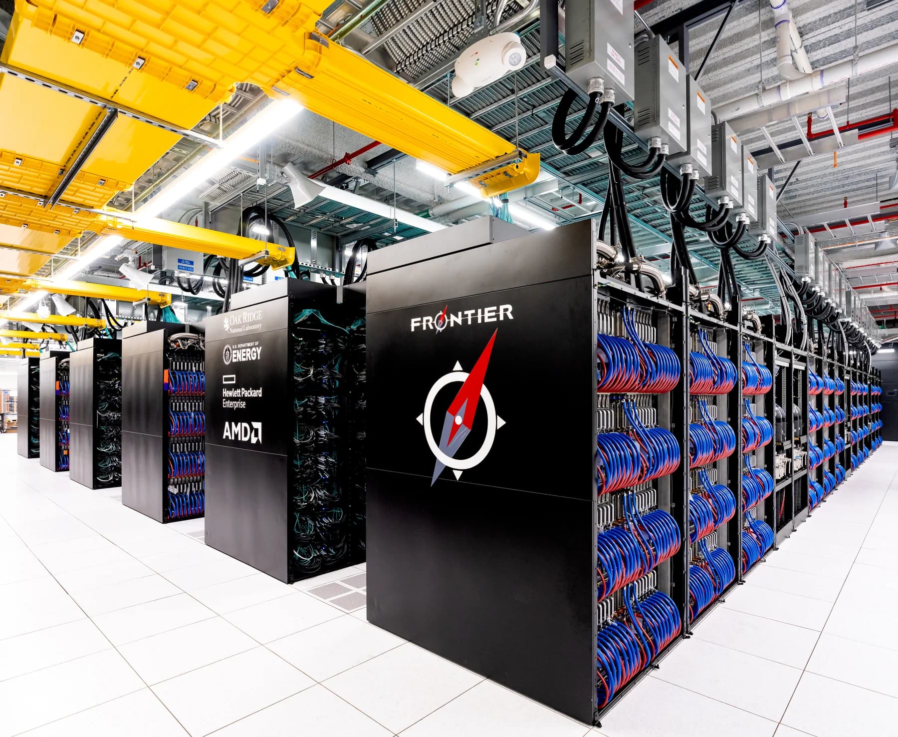 Data center server racks powering MIMIQ's cloud compute platform.