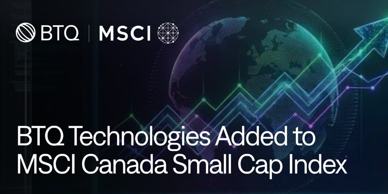 BTQ Technologies Added to MSCI Canada Small Cap Index cover